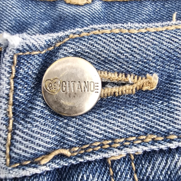 Vintage 90s PS Gitano High Rise Jeans Faded Blue Denim Pleated Tapered 10 short - Picture 3 of 7
